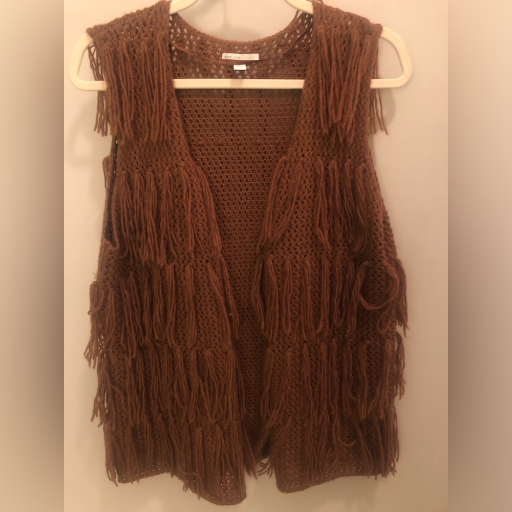C Est. 1946 crochet fringe vest